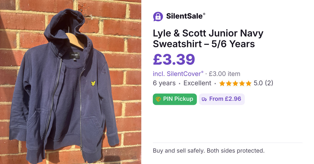 Lyle & Scott Junior Navy Sweatshirt – 5/6 Years