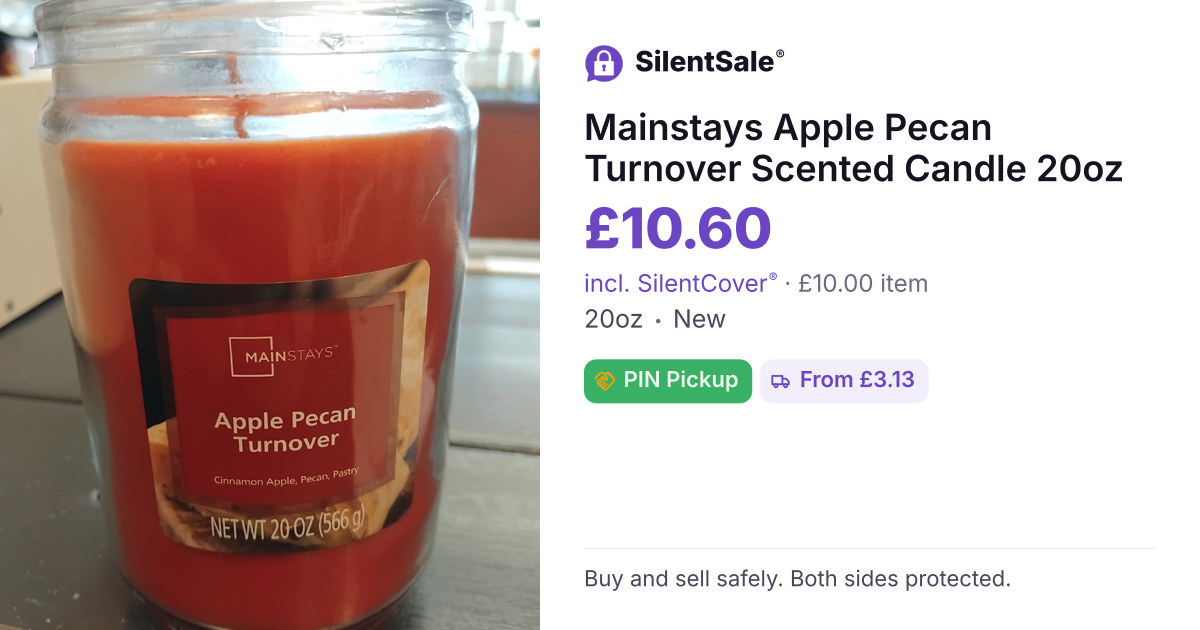Mainstays Apple Pecan Turnover Scented Candle 20oz