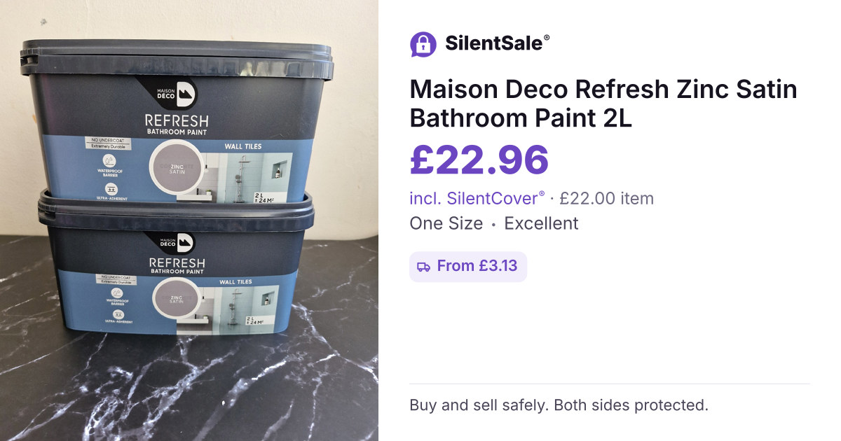 Maison Deco Refresh Zinc Satin Bathroom Paint 2L