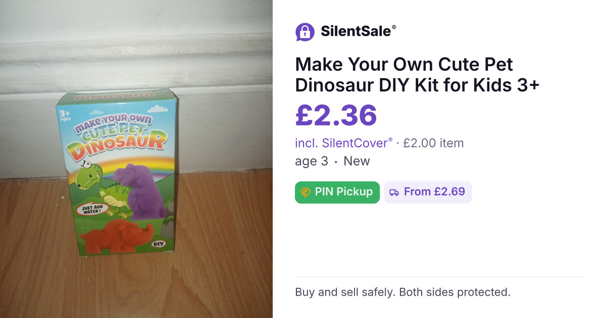 Make Your Own Cute Pet Dinosaur DIY Kit for Kids 3+