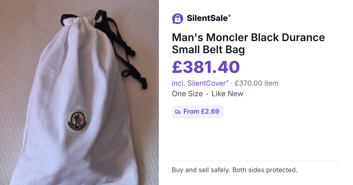 Man's Moncler Black  Durance Small Belt Bag