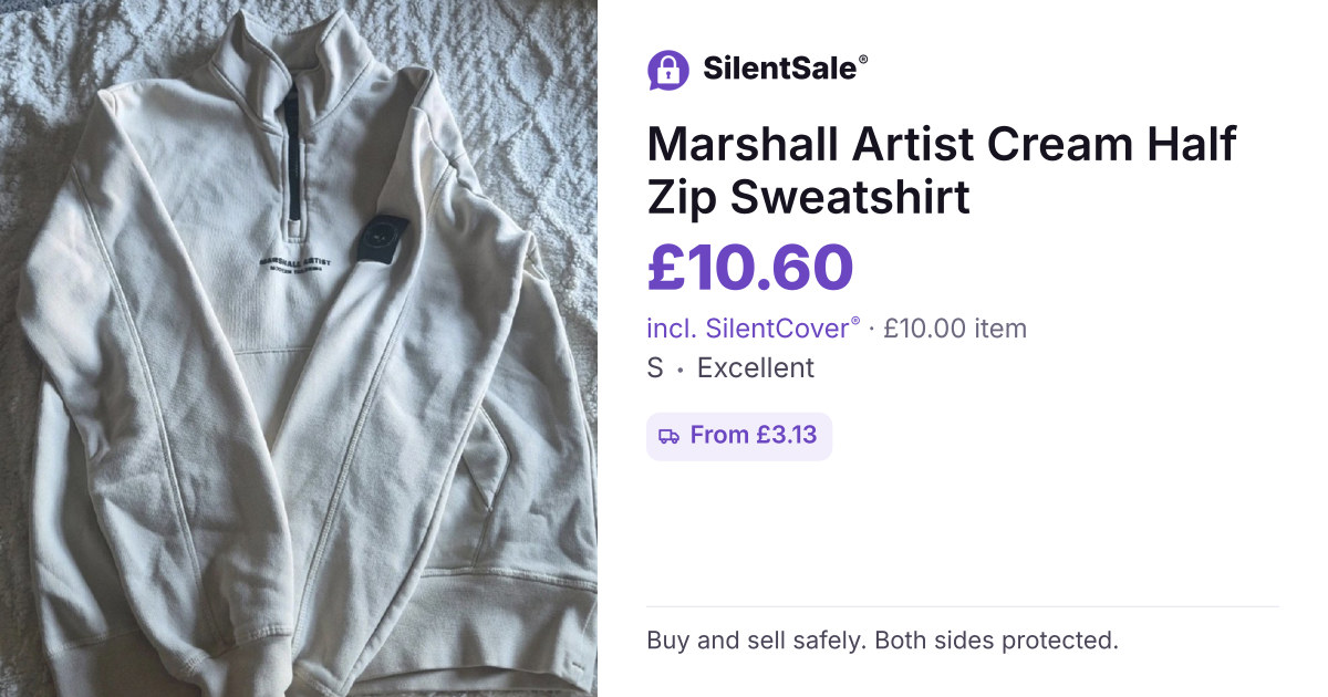 Marshall Artist Cream Half Zip Sweatshirt