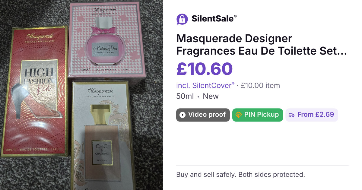 Masquerade Designer Fragrances Eau De Toilette Set 3 x 50ml