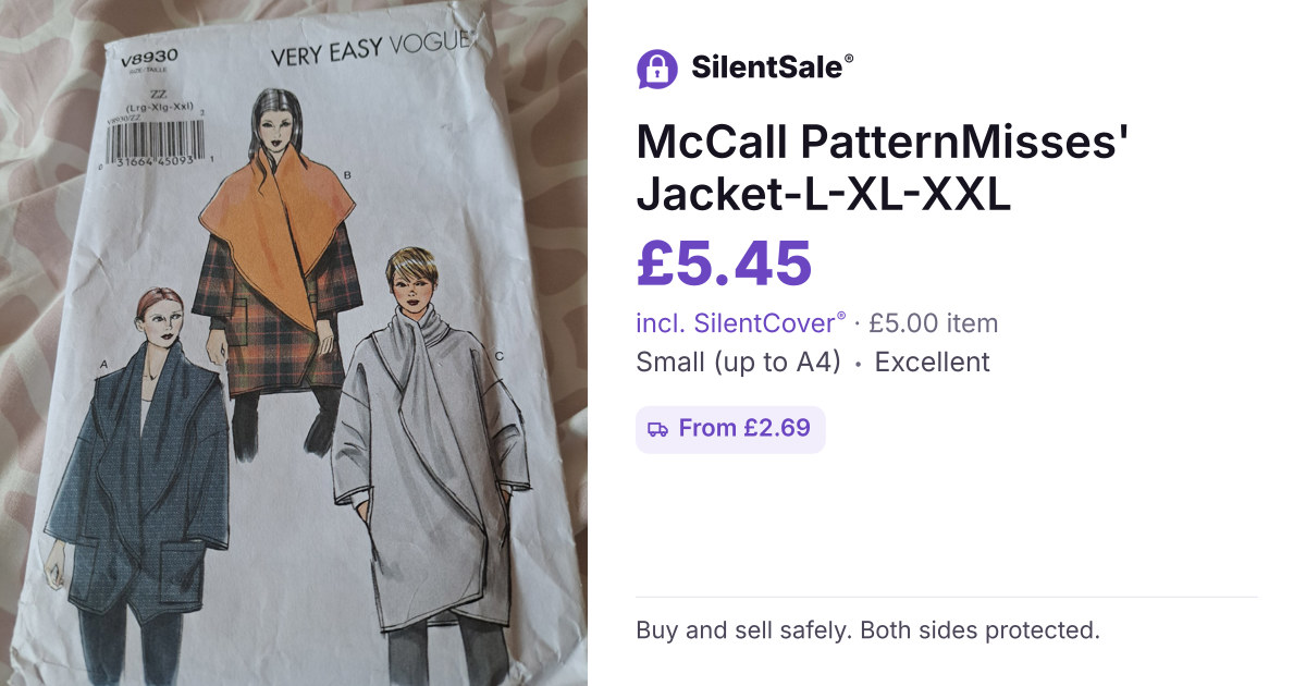 McCall PatternMisses' Jacket-L-XL-XXL