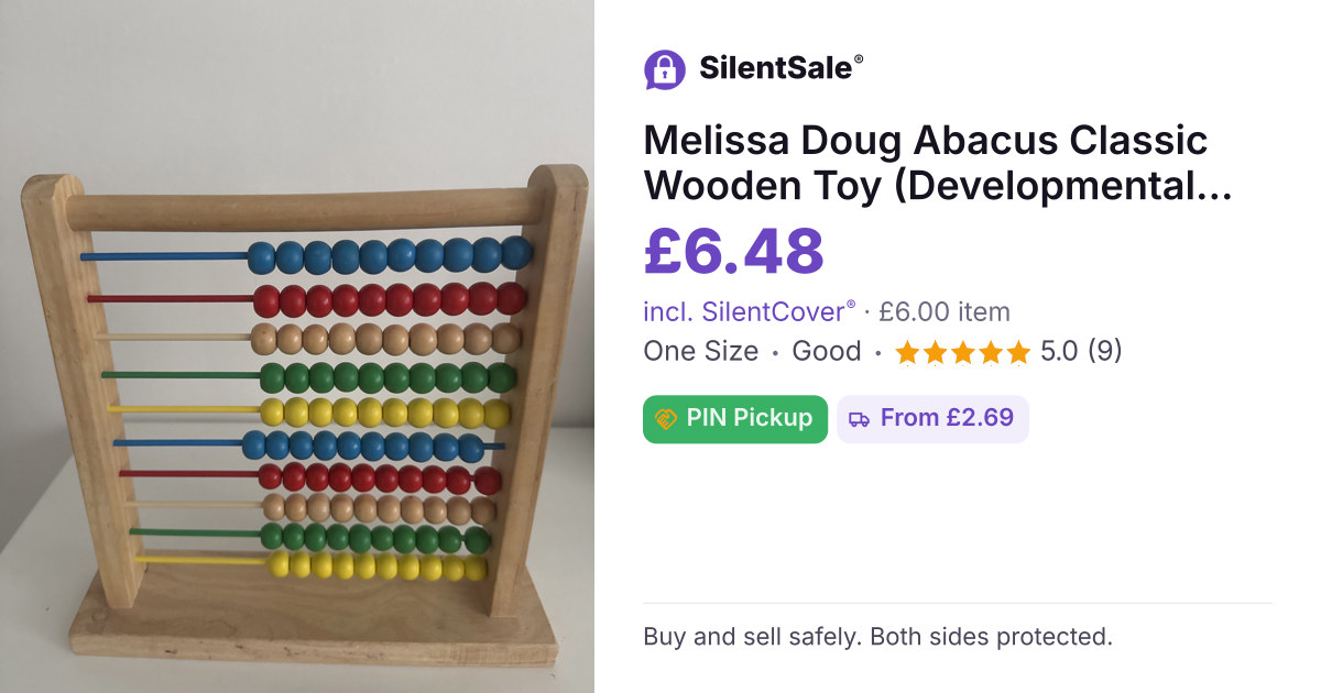 Melissa Doug Abacus Classic Wooden Toy (Developmental Toy  Brightly-Colored Wooden Beads  8 Extension Activities  Great Gift for Girls and Boys - Best for 3  4  and 5 Year Olds)