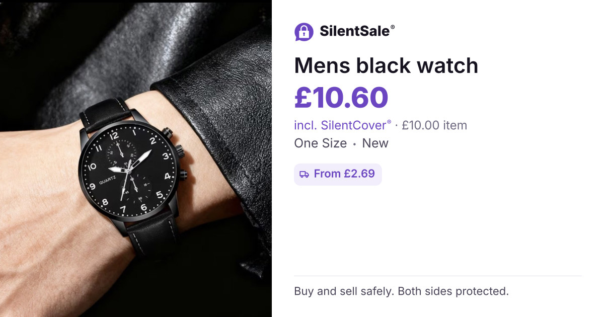 Mens black watch