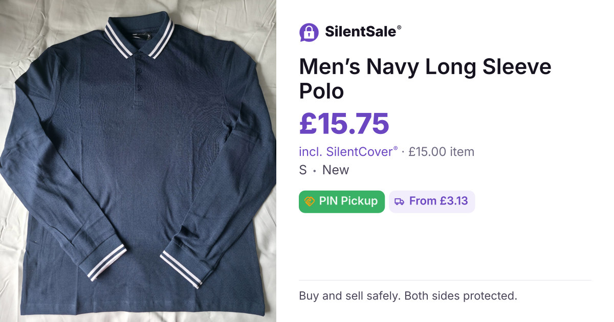 Men’s Navy Long Sleeve Polo