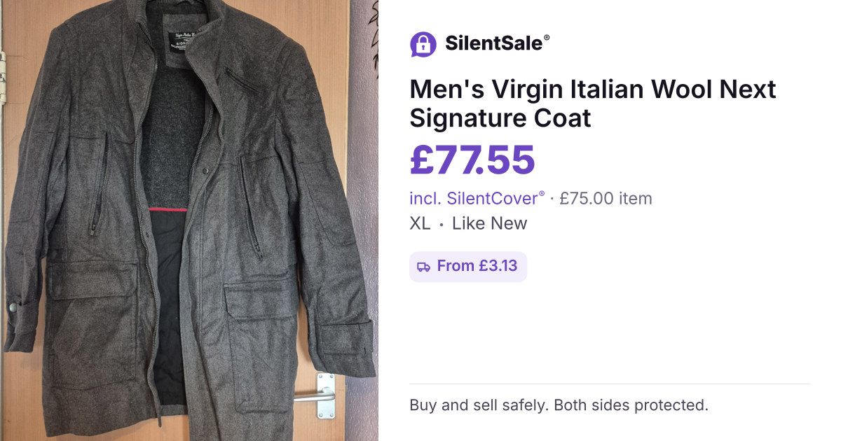 Men's Virgin Italian Wool Next Signature Coat