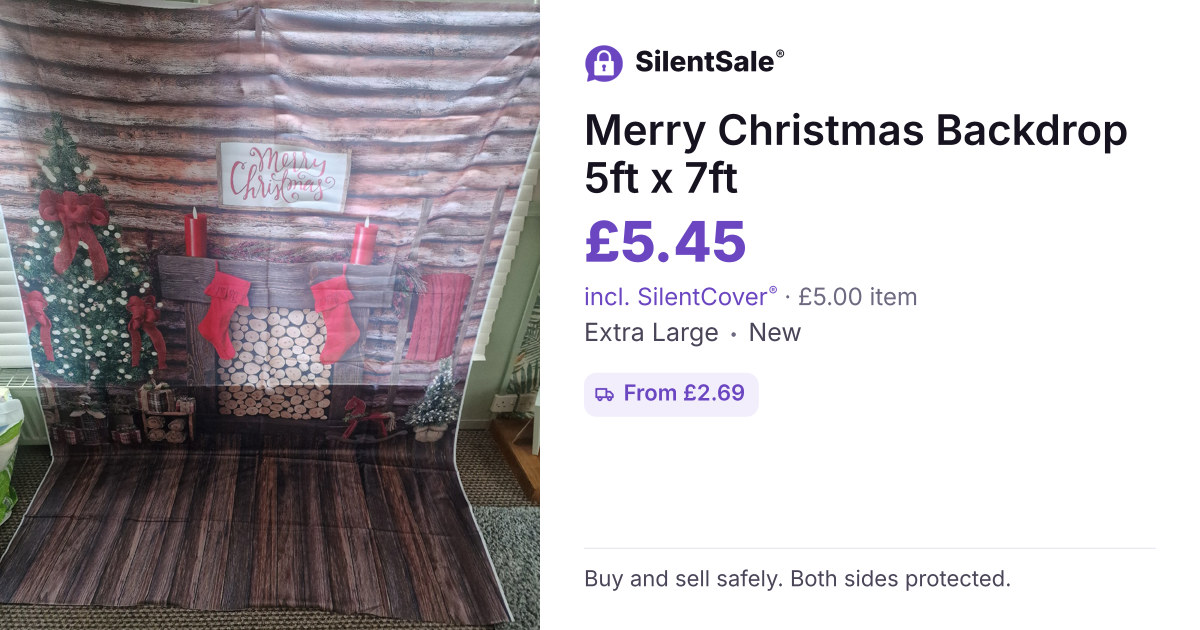 Merry Christmas  Backdrop 5ft x 7ft