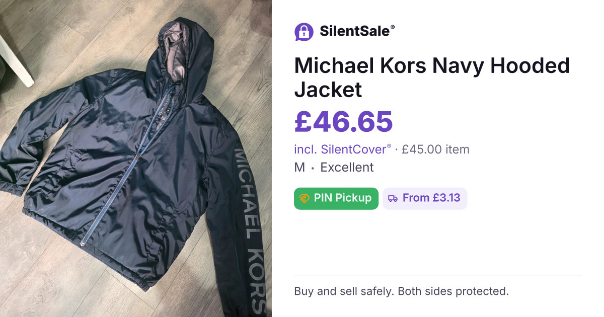 Michael Kors Navy Hooded Jacket