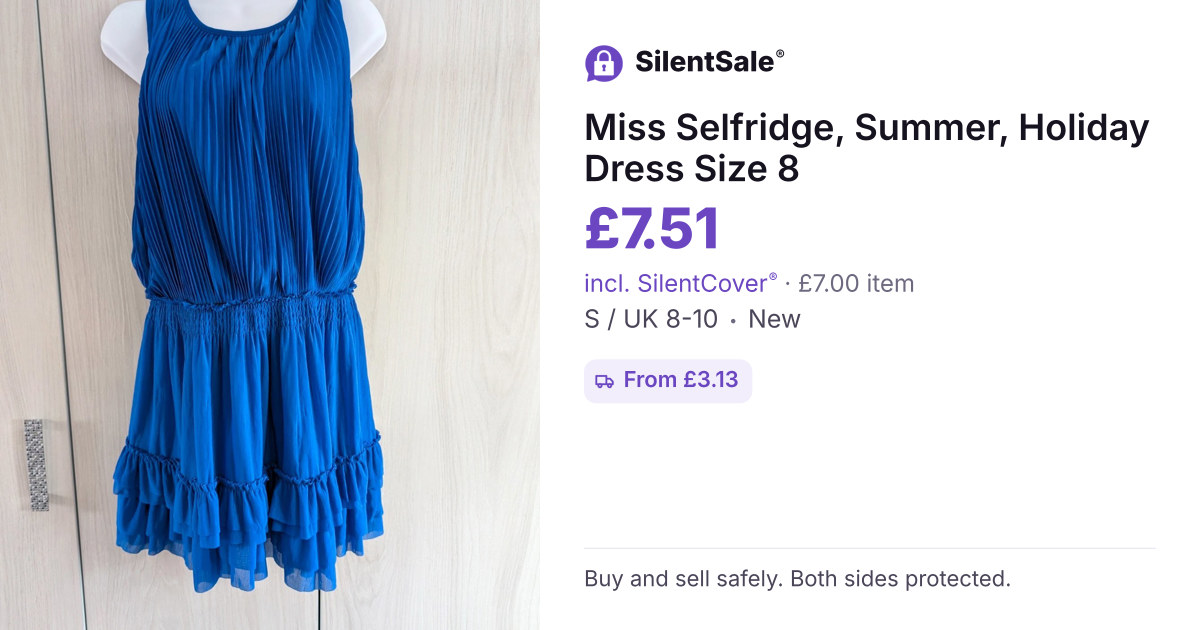 Miss Selfridge, Summer, Holiday Dress Size 8
