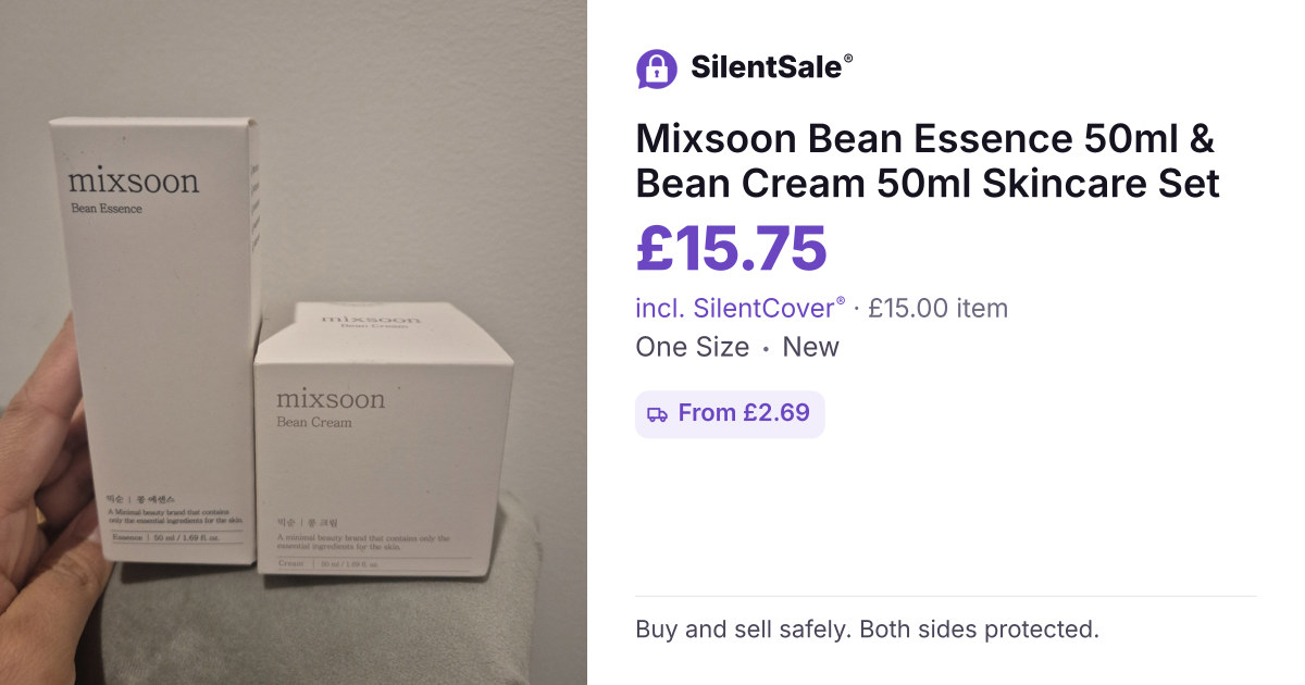 Mixsoon Bean Essence 50ml & Bean Cream 50ml Skincare Set