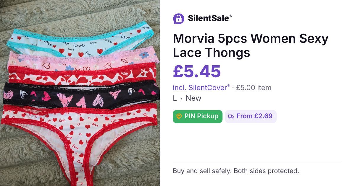 Morvia 5pcs Women Sexy Lace Thongs