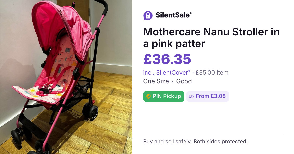 Mothercare Nanu Stroller in a pink patter