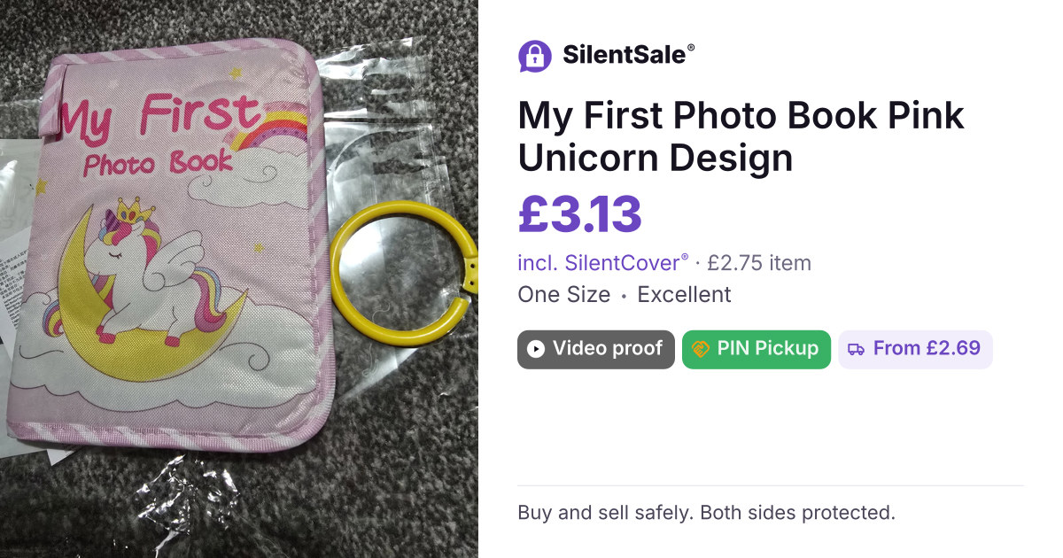 My First Photo Book Pink Unicorn Design