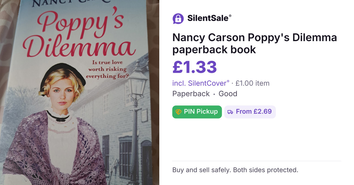 Nancy Carson Poppy's Dilemma paperback book 