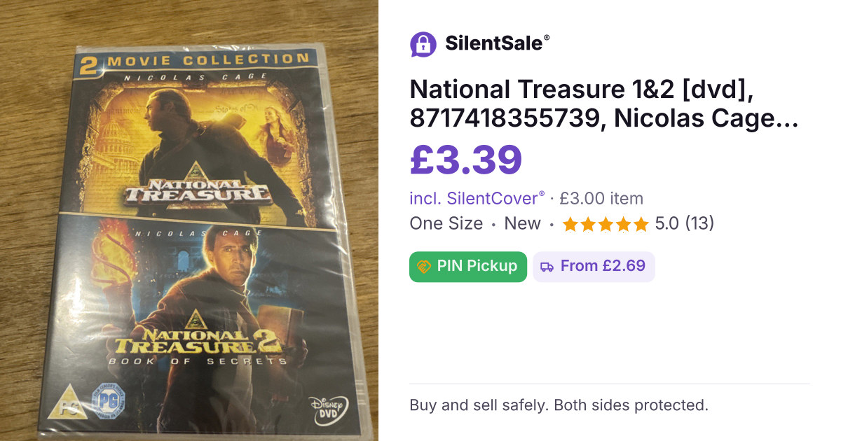 National Treasure 1&2 [dvd], 8717418355739, Nicolas Cage, Harvey Keitel, Jo.