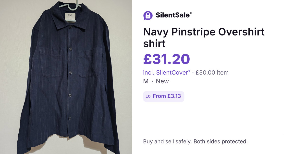 Navy Pinstripe Overshirt shirt