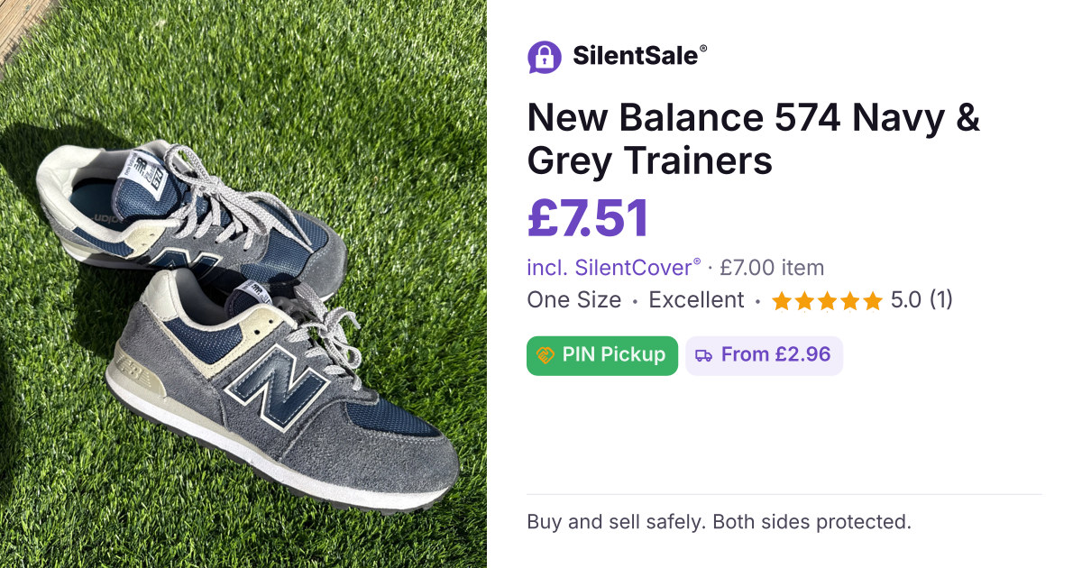 New Balance 574 Navy & Grey Trainers