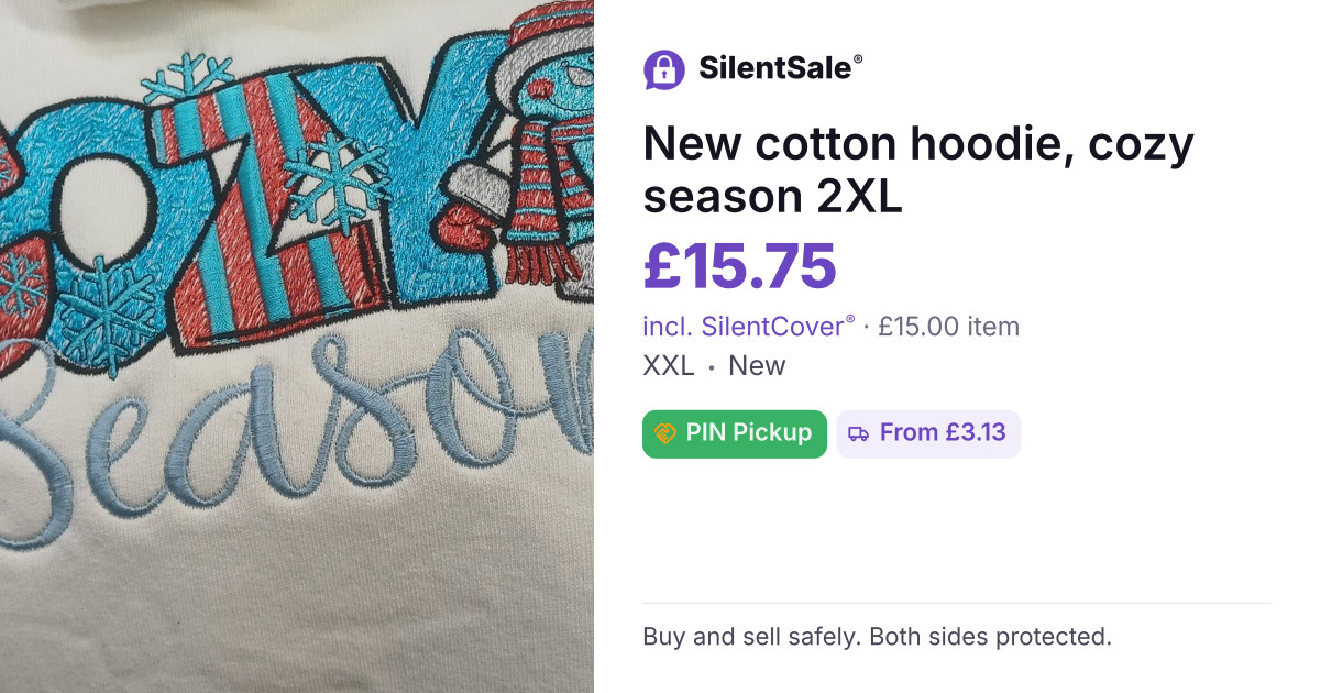 New cotton hoodie, cozy season 2XL