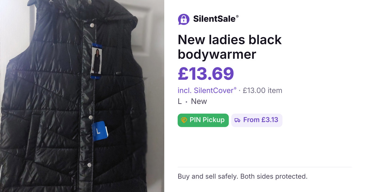 New ladies black bodywarmer 