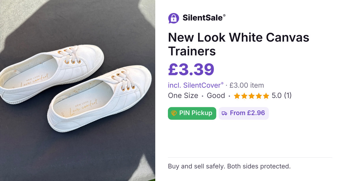 New Look White Canvas Trainers