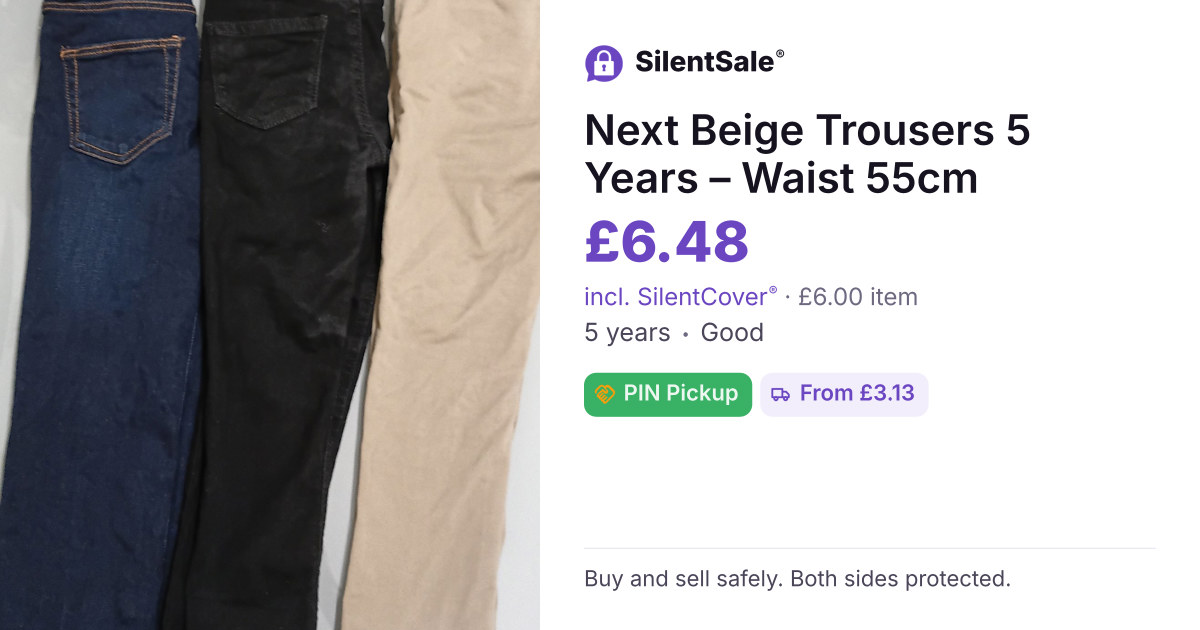 Next Beige Trousers 5 Years – Waist 55cm