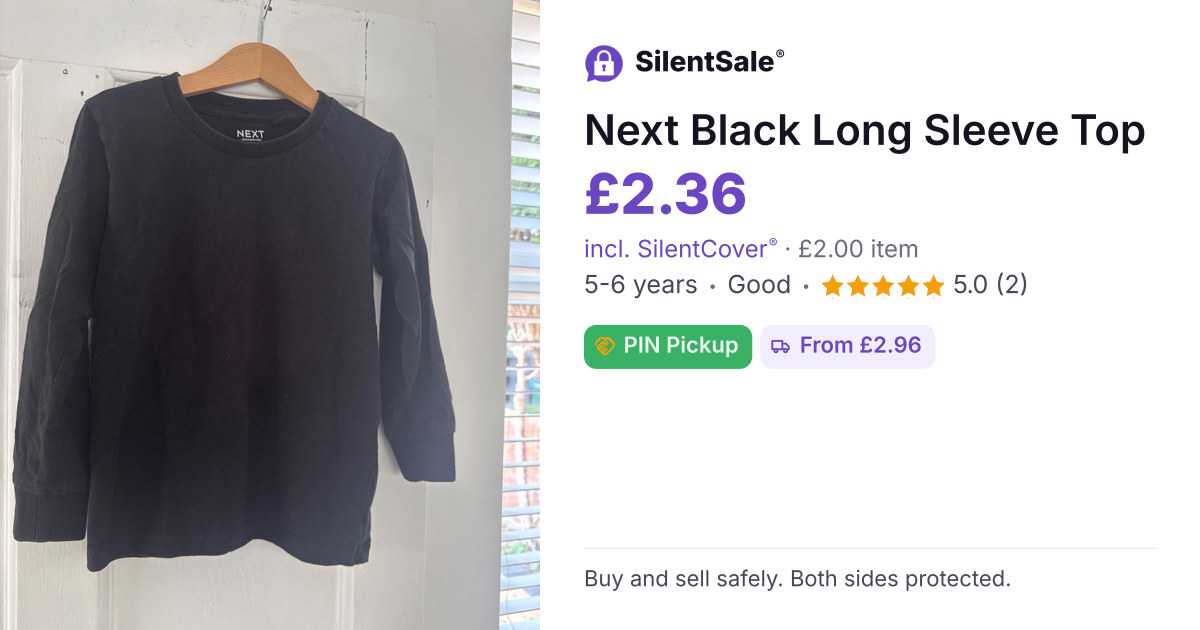 Next Black Long Sleeve Top
