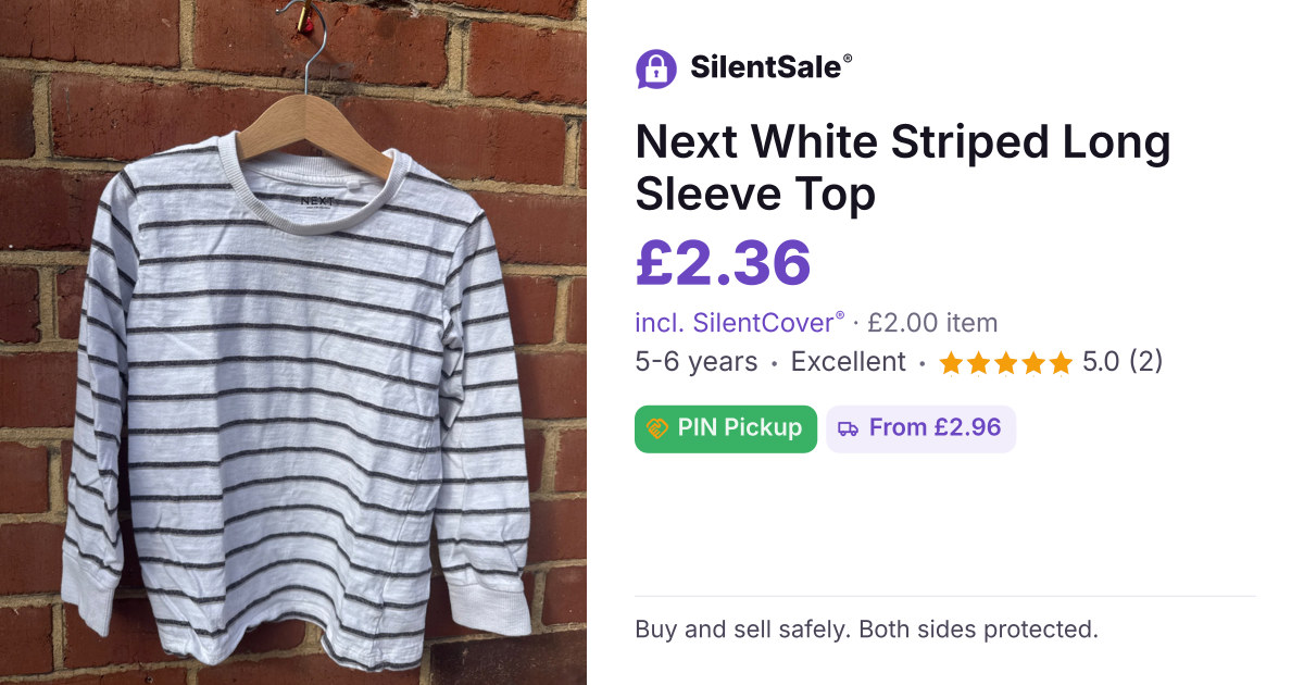 Next  White Striped Long Sleeve Top