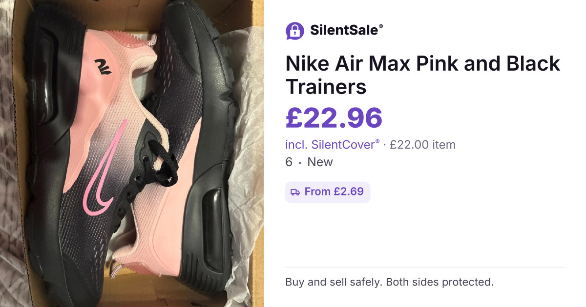 Nike Air Max Pink and Black Trainers