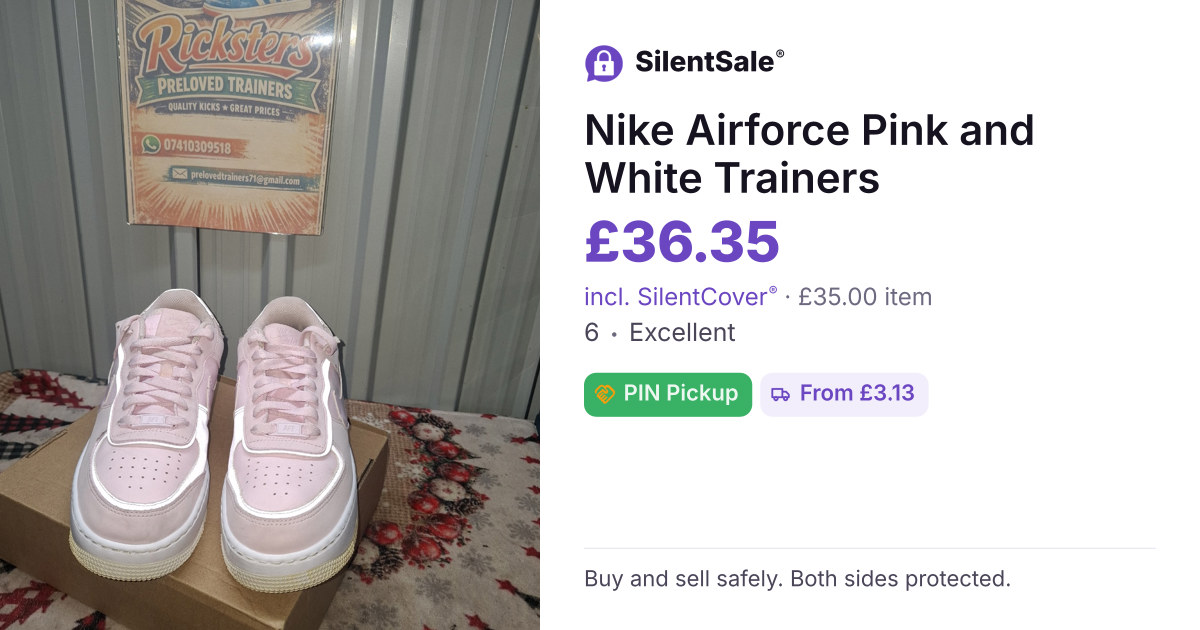 Nike Airforce Pink and White Trainers
