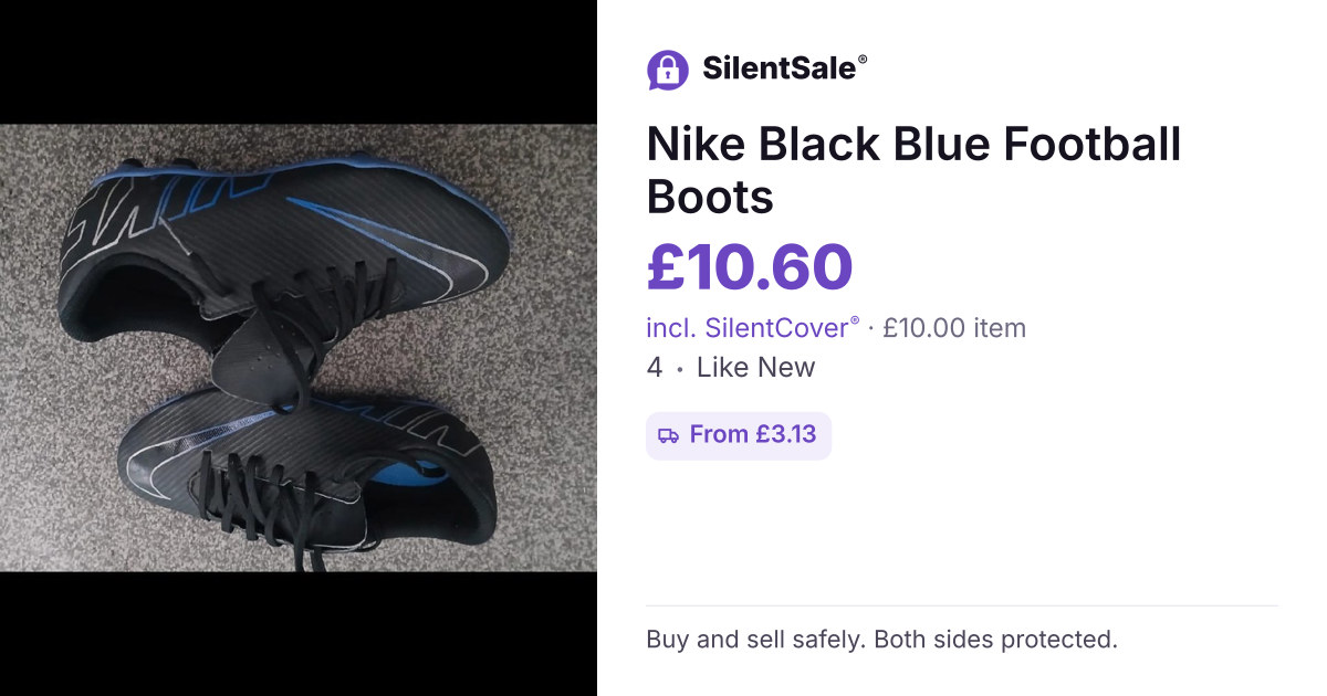 Nike Black Blue Football Boots
