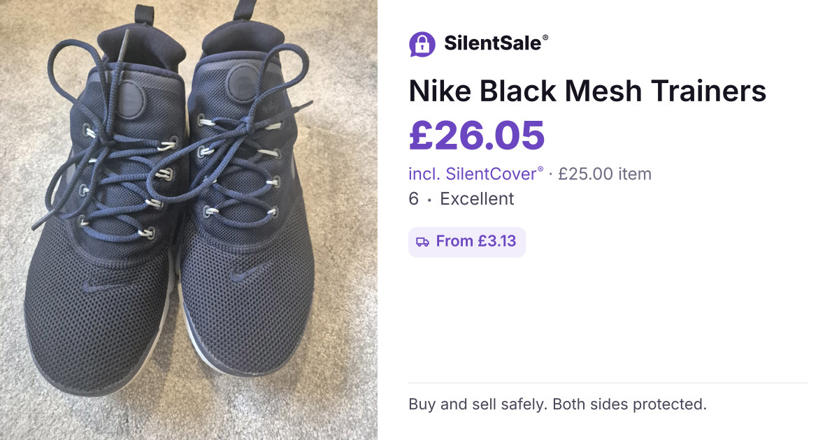 Nike Black Mesh Trainers