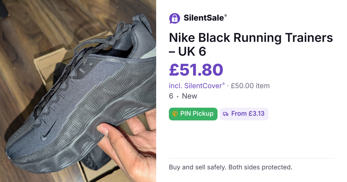 Nike Black Running Trainers – UK 6