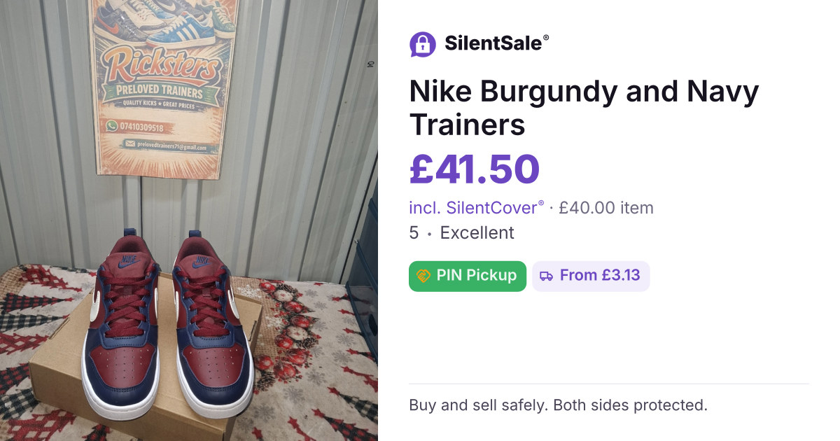 Nike Burgundy and Navy Trainers