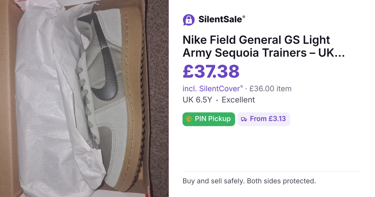 Nike Field General GS Light Army Sequoia Trainers – UK 6.5Y