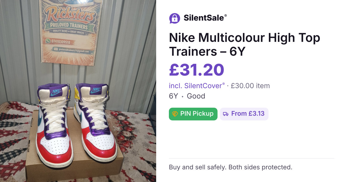 Nike Multicolour High Top Trainers – 6Y