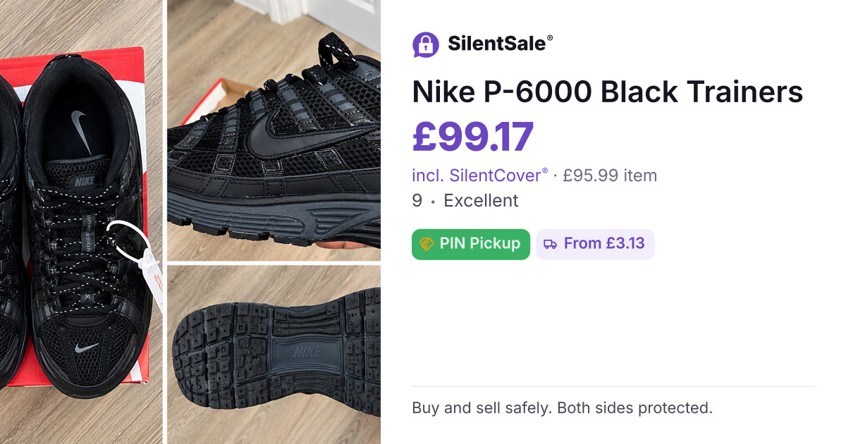 Nike P-6000 Black Trainers