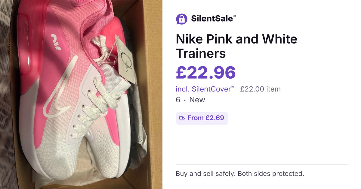 Nike Pink and White Trainers