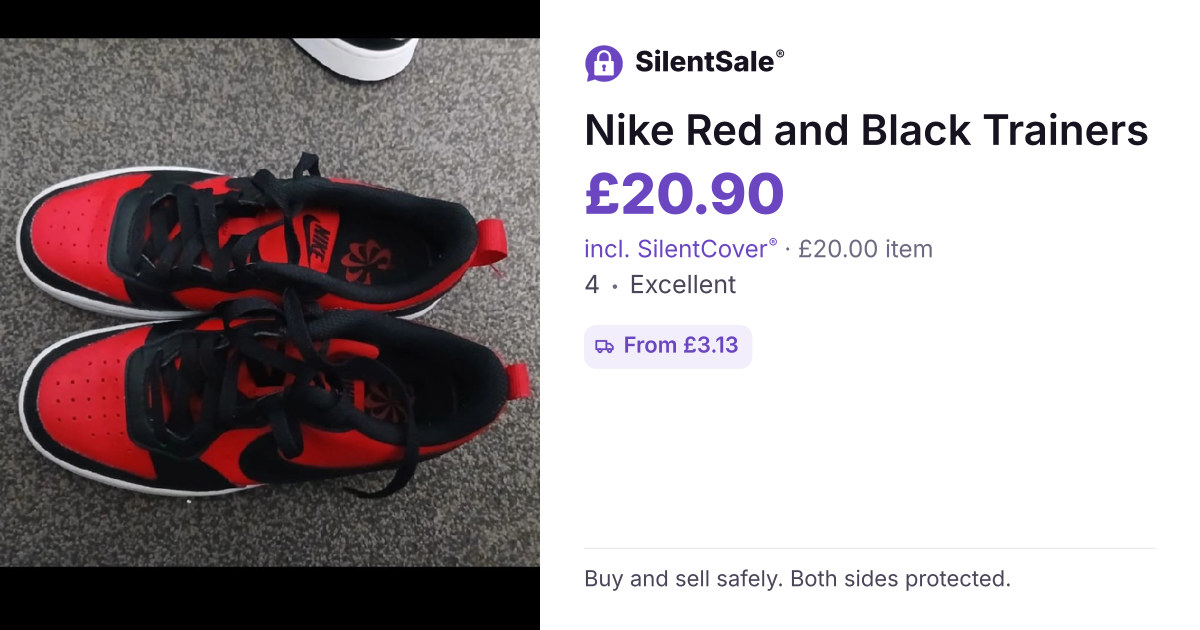 Nike Red and Black Trainers