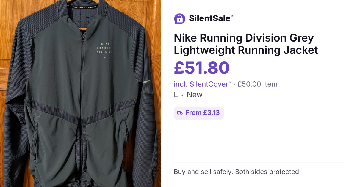 Nike Running Division Grey Lightweight Running Jacket