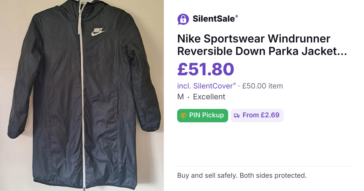 Nike Sportswear Windrunner Reversible Down Parka Jacket - Medium