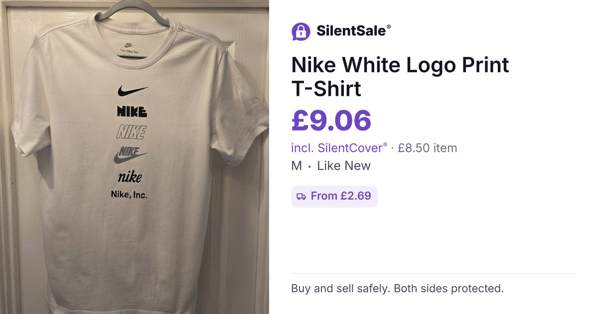 Nike White Logo Print T-Shirt