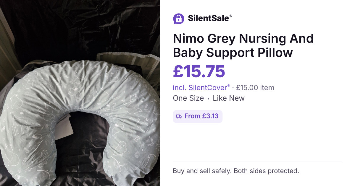 Nimo Grey Nursing And Baby Support Pillow