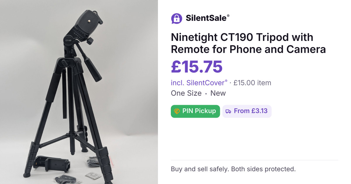 Ninetight CT190 Tripod with Remote for Phone and Camera
