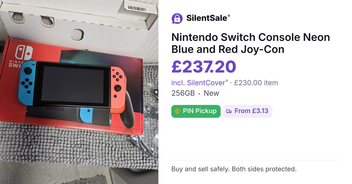 Nintendo Switch Console Neon Blue and Red Joy-Con