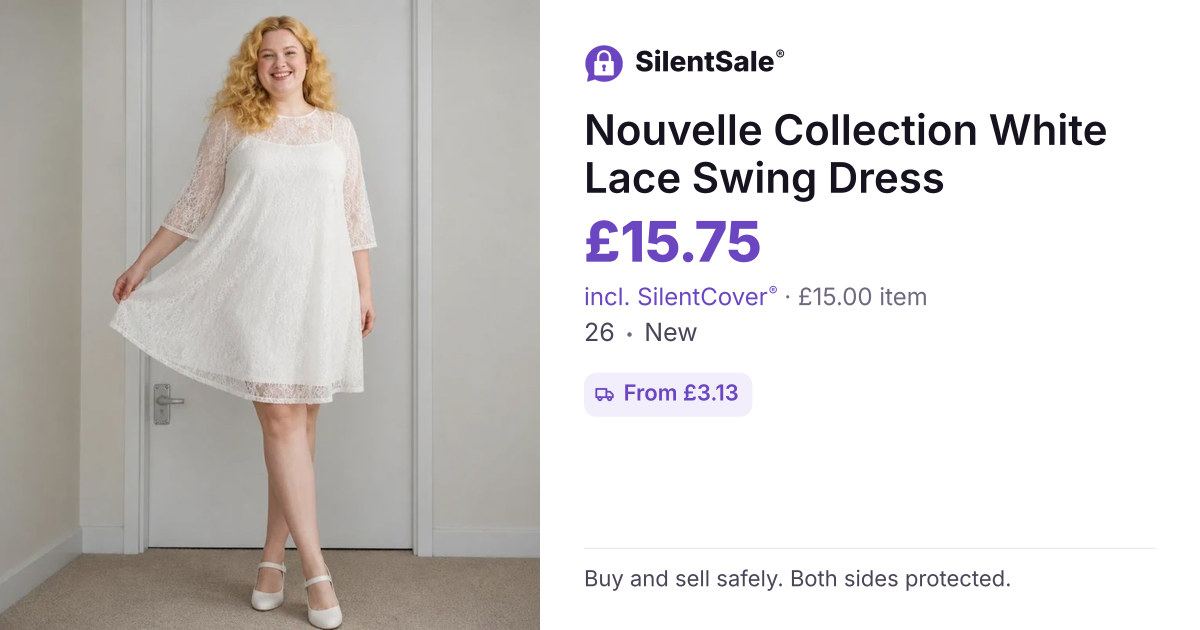 Nouvelle Collection White Lace Swing Dress