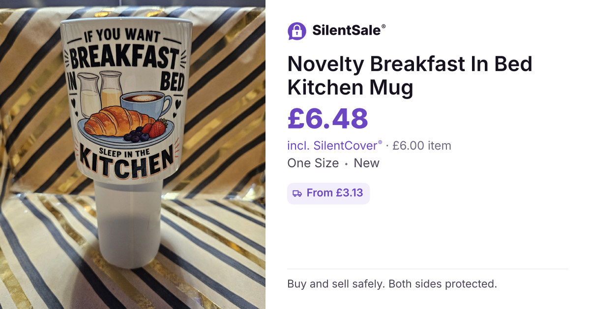 Novelty Breakfast In Bed Kitchen Mug