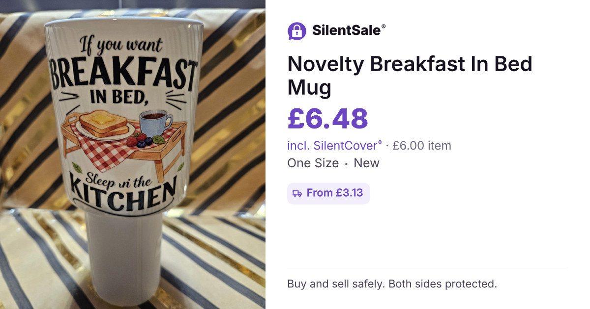 Novelty Breakfast In Bed Mug