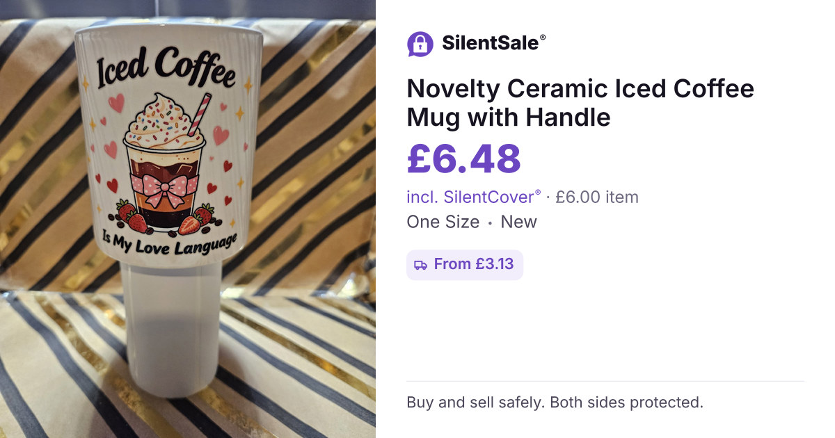Novelty Ceramic Iced Coffee Mug with Handle